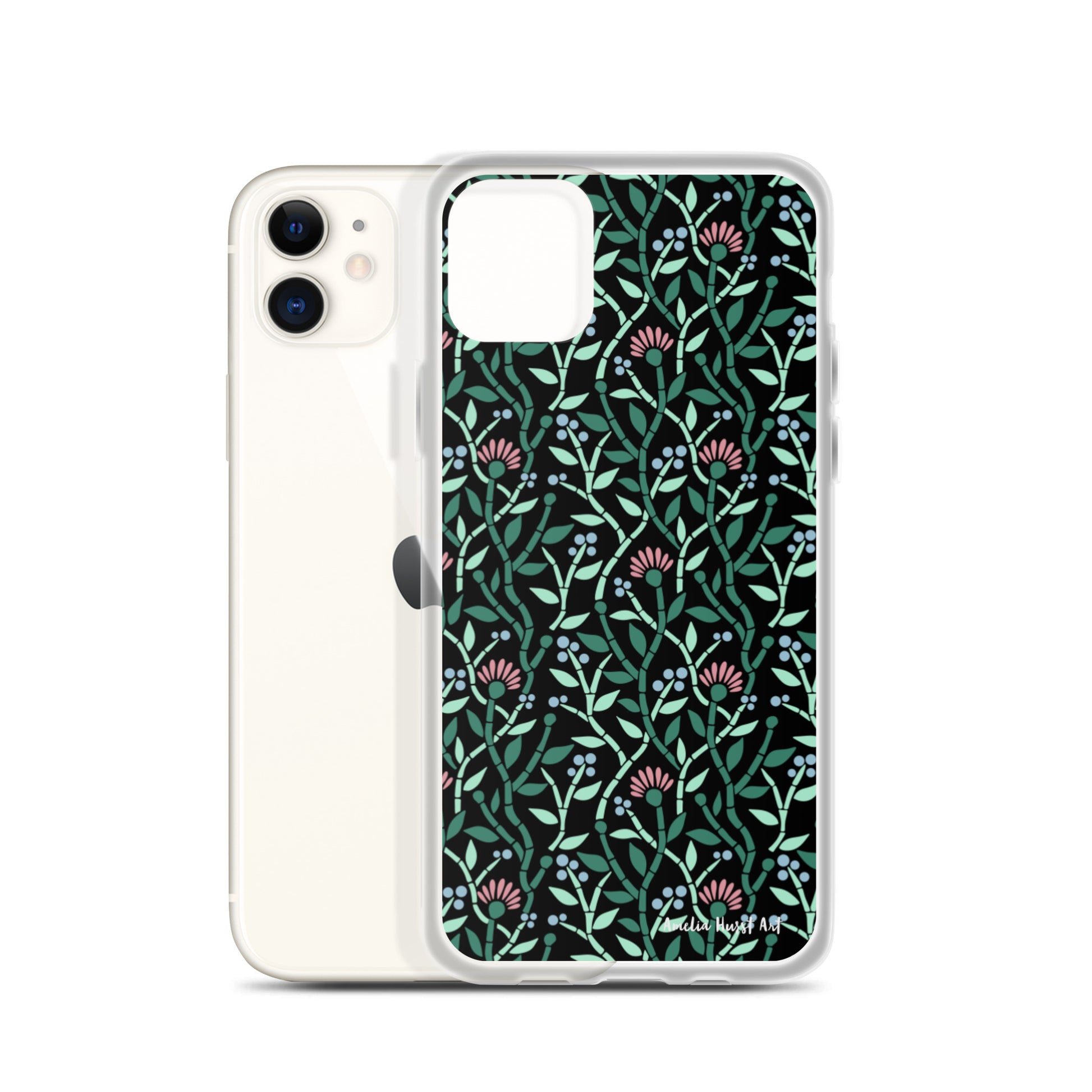 Une Coque pour iPhone avec motif florale de chardons, différents modèles disponibles Amelia Hurst Art