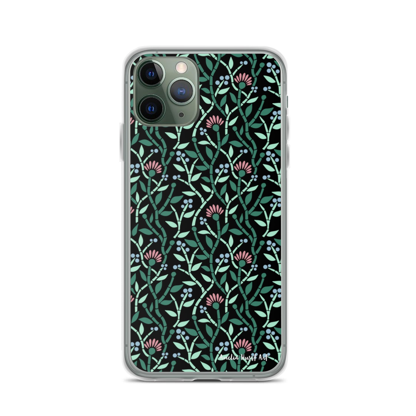 Une Coque pour iPhone avec motif florale de chardons, différents modèles disponibles Amelia Hurst Art