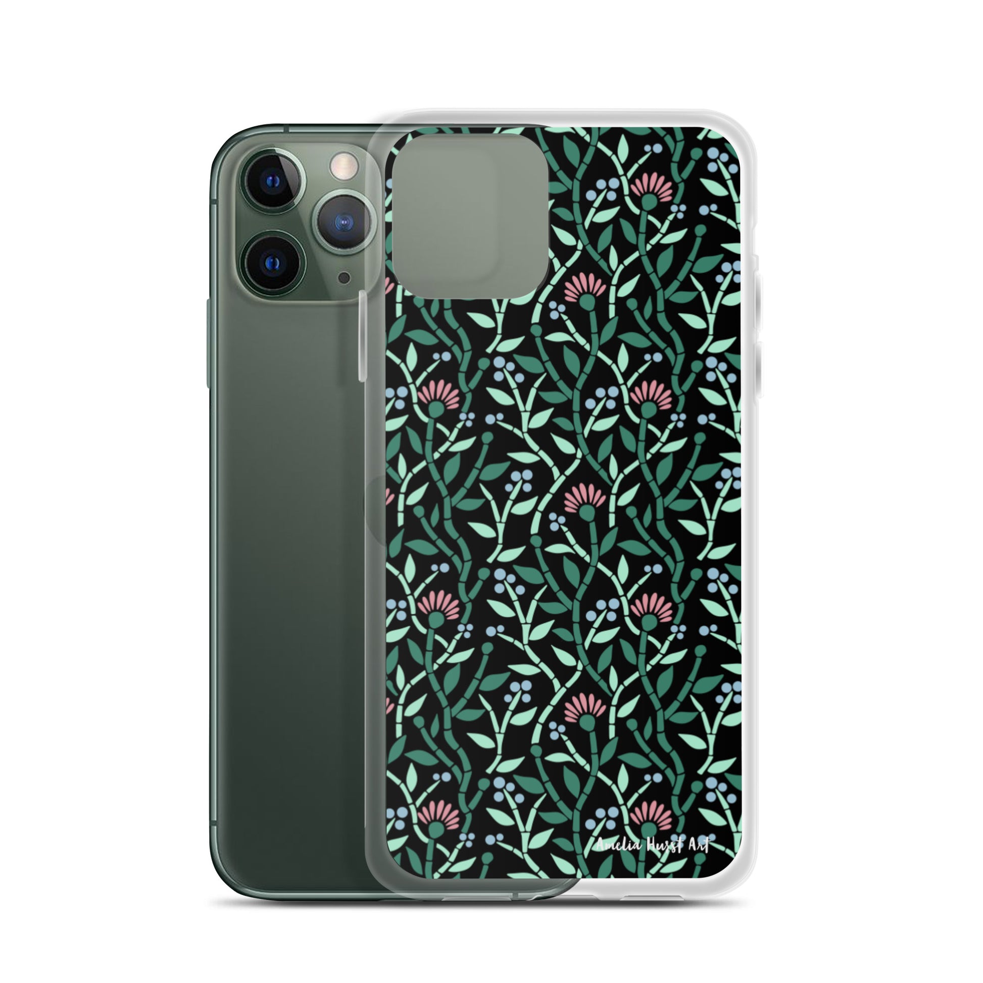 Une Coque pour iPhone avec motif florale de chardons, différents modèles disponibles Amelia Hurst Art