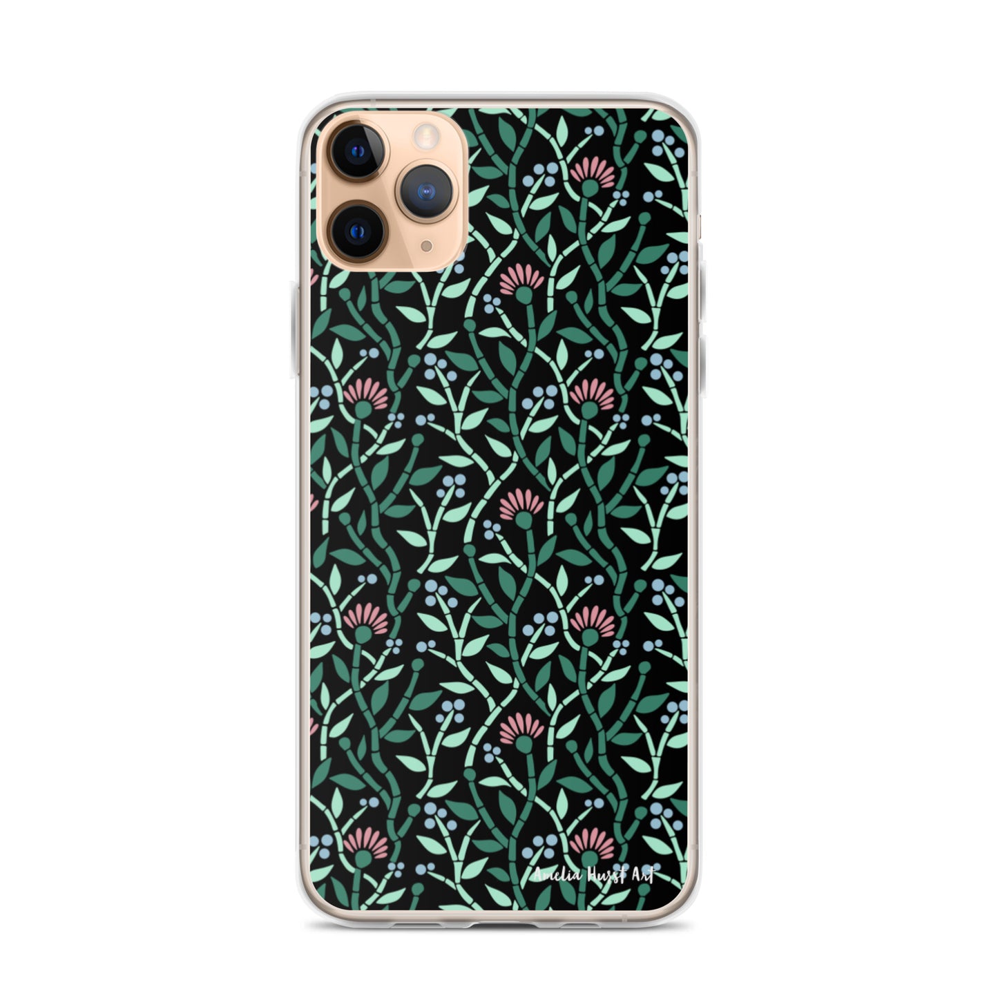 Une Coque pour iPhone avec motif florale de chardons, différents modèles disponibles Amelia Hurst Art