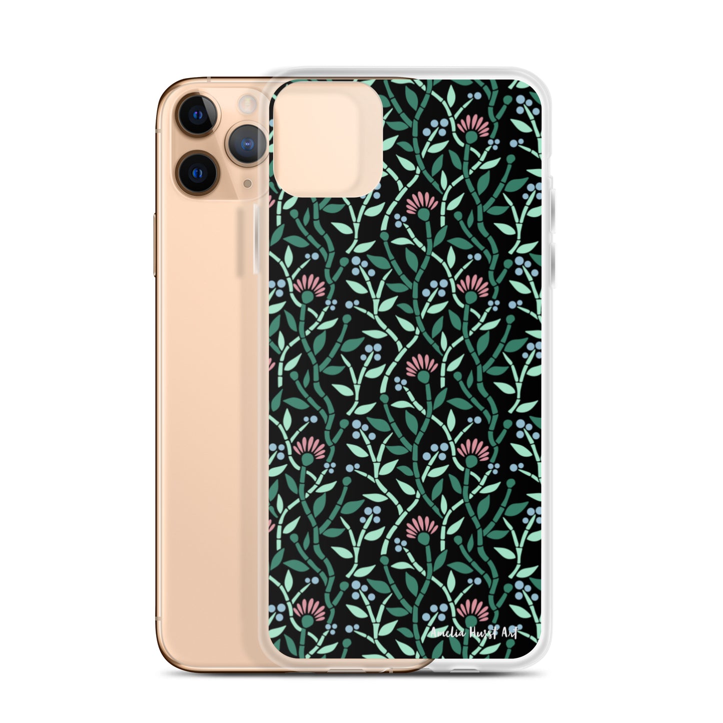 Une Coque pour iPhone avec motif florale de chardons, différents modèles disponibles Amelia Hurst Art