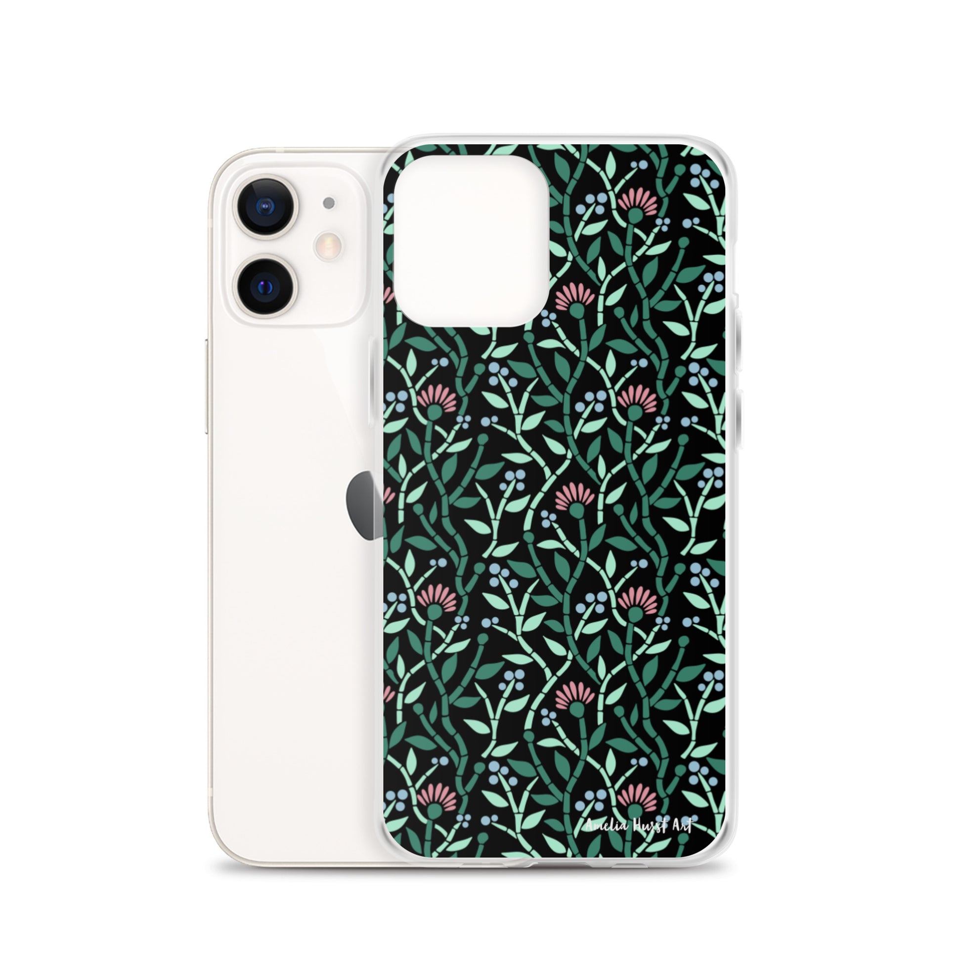 Une Coque pour iPhone avec motif florale de chardons, différents modèles disponibles Amelia Hurst Art