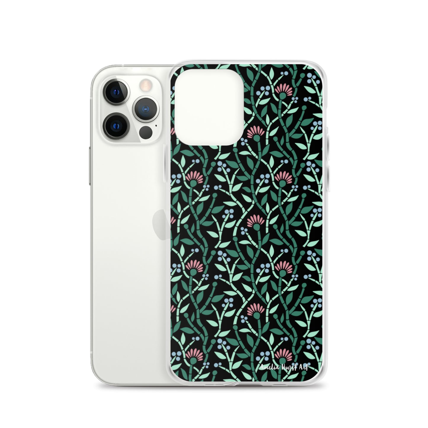 Une Coque pour iPhone avec motif florale de chardons, différents modèles disponibles Amelia Hurst Art