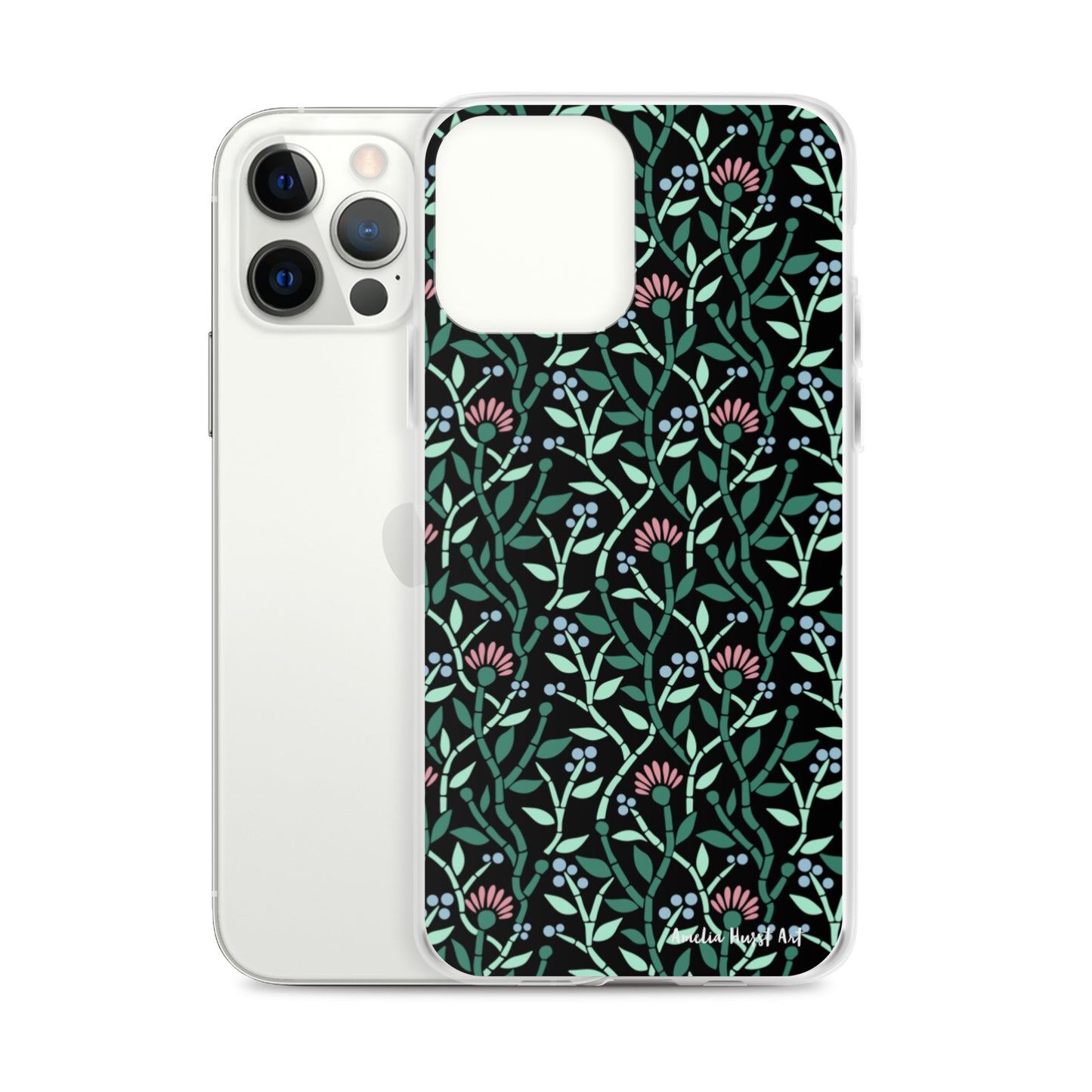 Une Coque pour iPhone avec motif florale de chardons, différents modèles disponibles Amelia Hurst Art