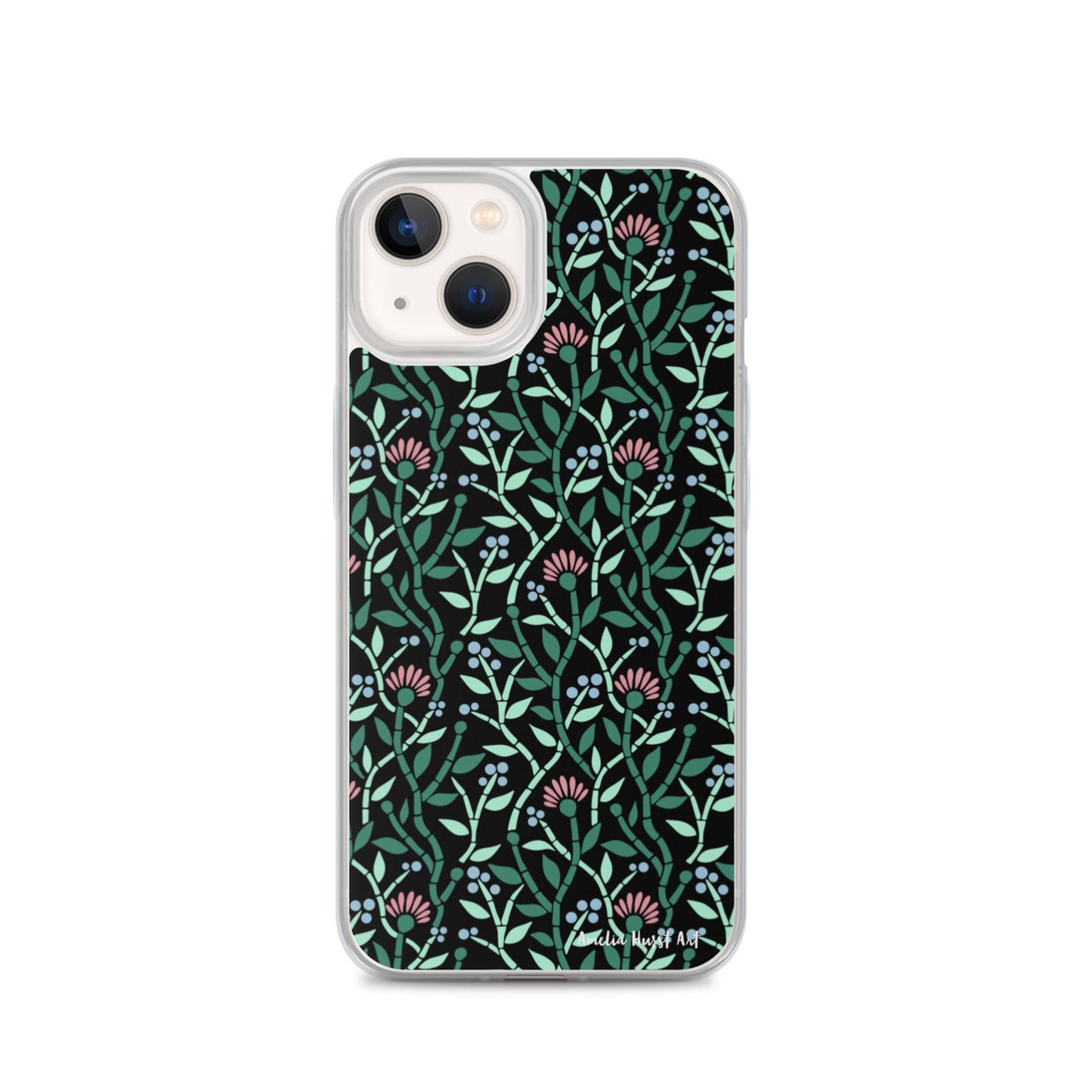 Une Coque pour iPhone avec motif florale de chardons, différents modèles disponibles Amelia Hurst Art