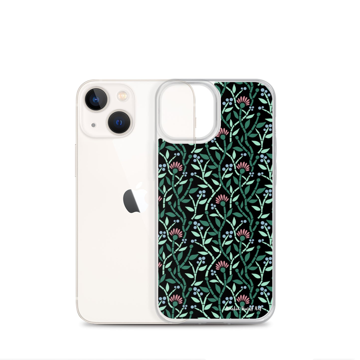 Une Coque pour iPhone avec motif florale de chardons, différents modèles disponibles Amelia Hurst Art