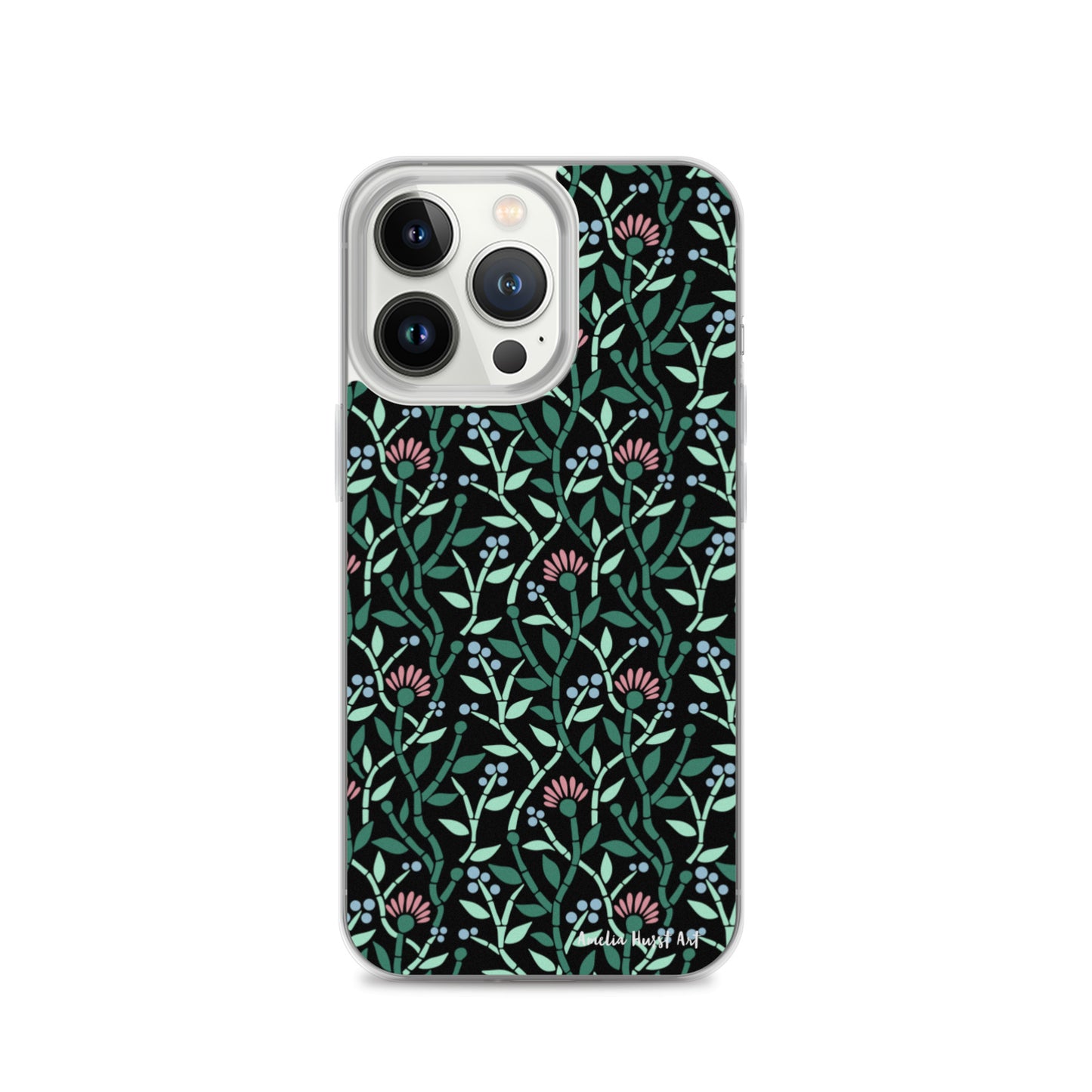 Une Coque pour iPhone avec motif florale de chardons, différents modèles disponibles Amelia Hurst Art