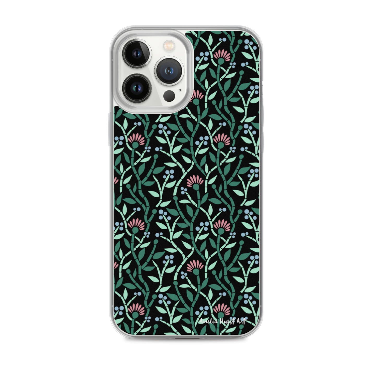 Une Coque pour iPhone avec motif florale de chardons, différents modèles disponibles Amelia Hurst Art