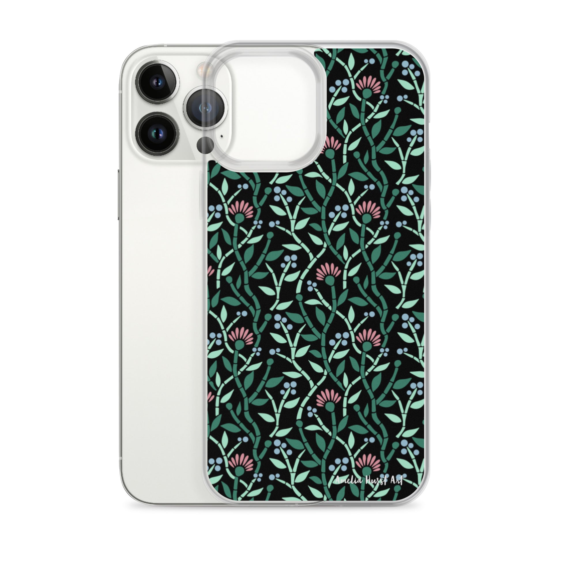 Une Coque pour iPhone avec motif florale de chardons, différents modèles disponibles Amelia Hurst Art