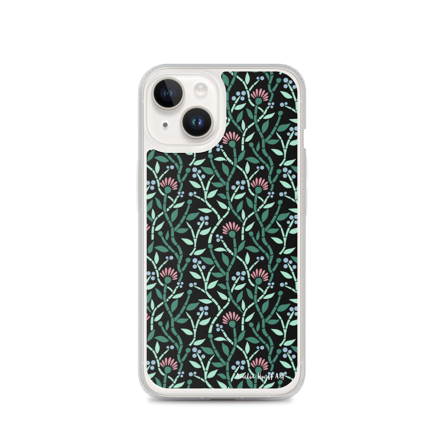 Une Coque pour iPhone avec motif florale de chardons, différents modèles disponibles Amelia Hurst Art