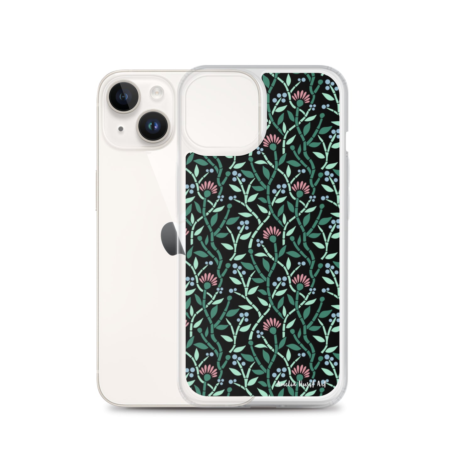 Une Coque pour iPhone avec motif florale de chardons, différents modèles disponibles Amelia Hurst Art