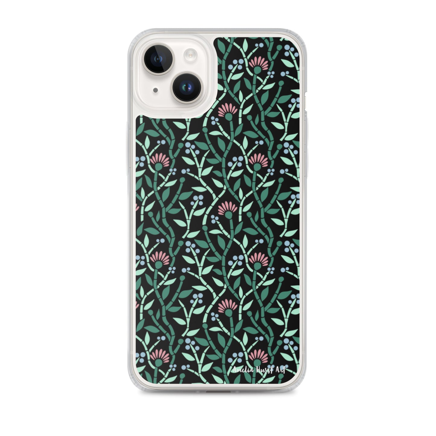 Une Coque pour iPhone avec motif florale de chardons, différents modèles disponibles Amelia Hurst Art