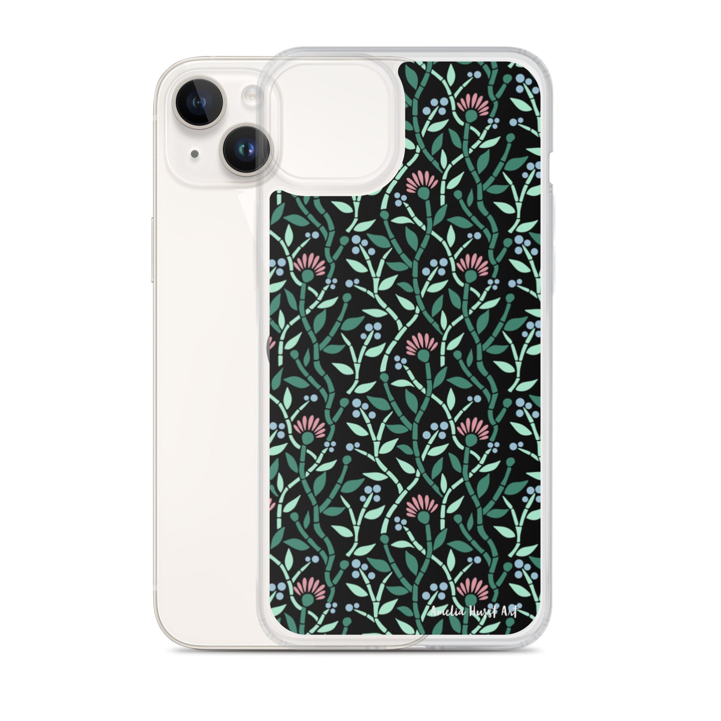 Une Coque pour iPhone avec motif florale de chardons, différents modèles disponibles Amelia Hurst Art