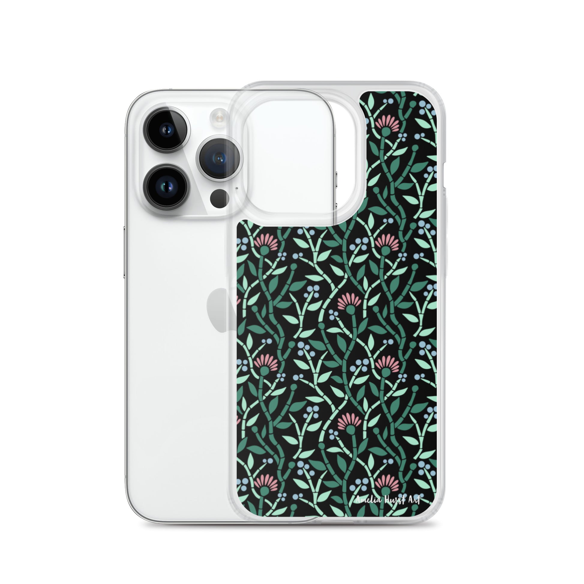 Une Coque pour iPhone avec motif florale de chardons, différents modèles disponibles Amelia Hurst Art