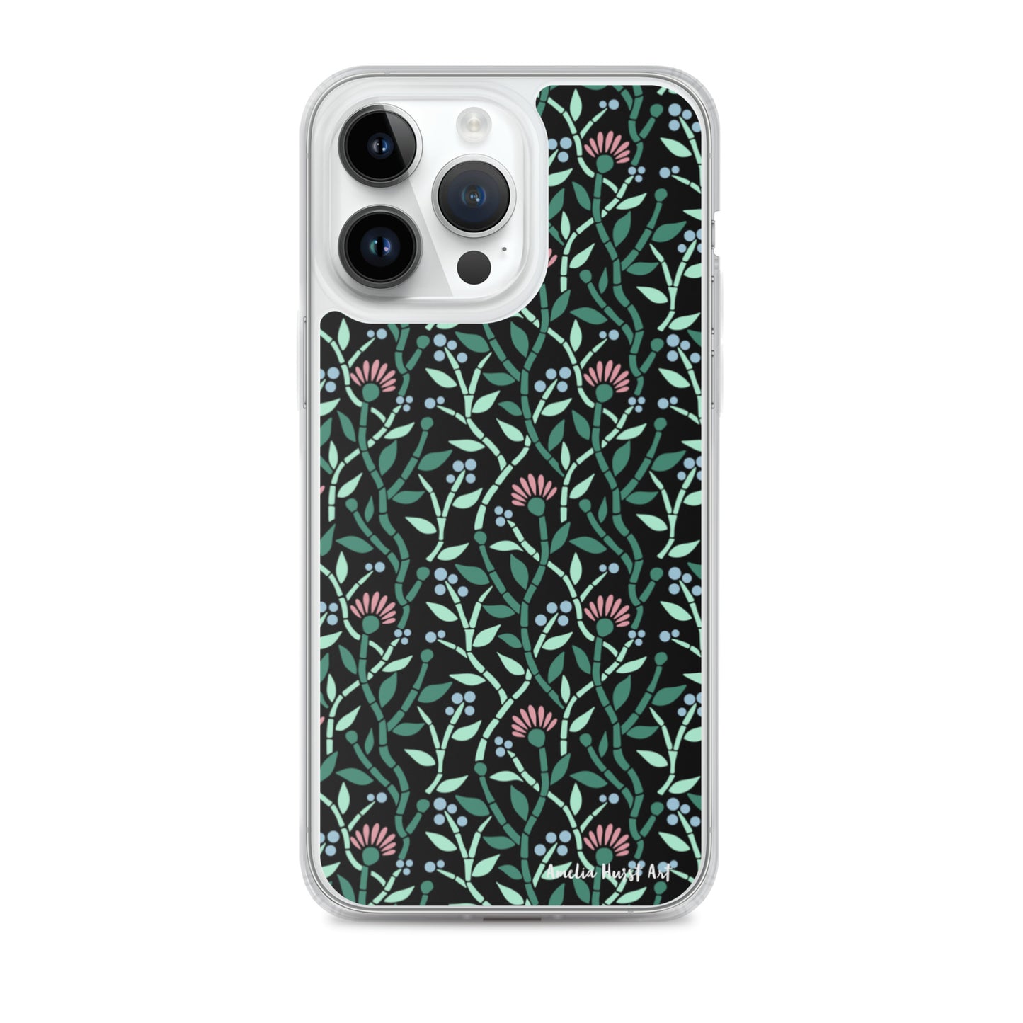 Une Coque pour iPhone avec motif florale de chardons, différents modèles disponibles Amelia Hurst Art