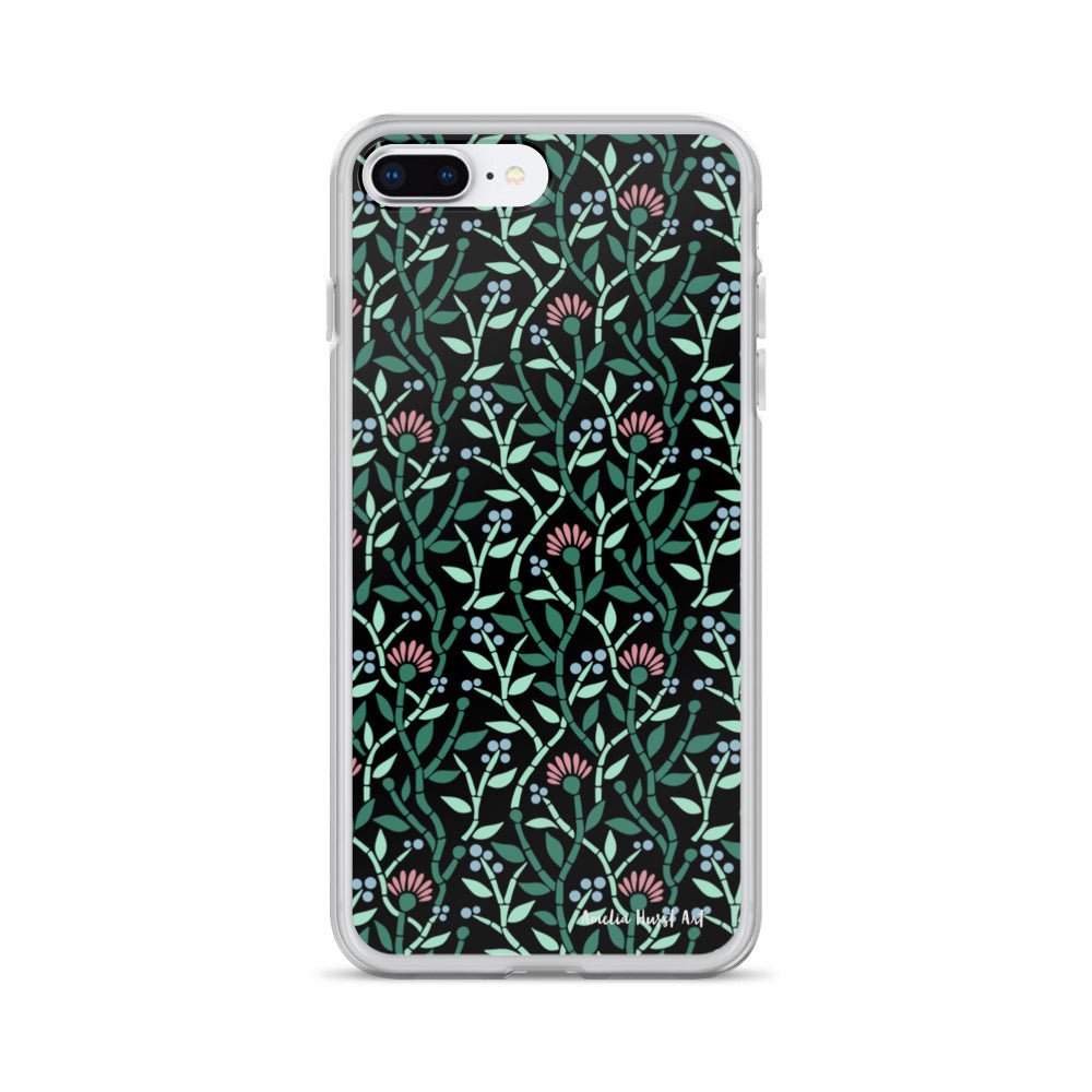 Une Coque pour iPhone avec motif florale de chardons, différents modèles disponibles Amelia Hurst Art