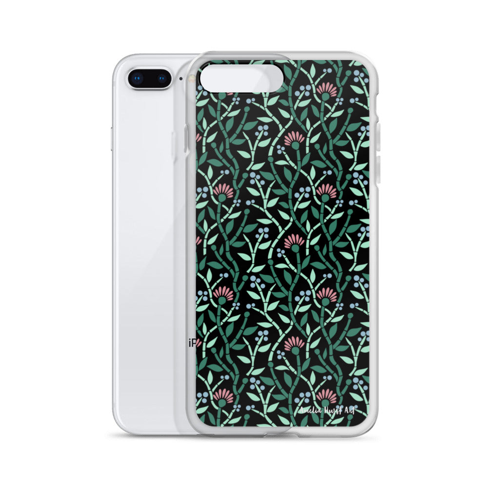 Une Coque pour iPhone avec motif florale de chardons, différents modèles disponibles Amelia Hurst Art