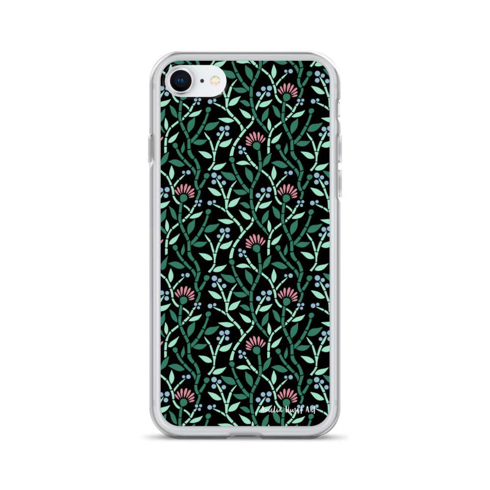 Une Coque pour iPhone avec motif florale de chardons, différents modèles disponibles Amelia Hurst Art