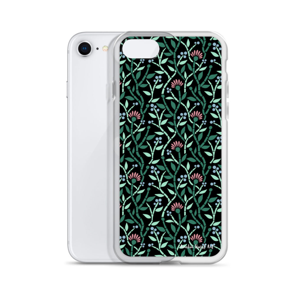 Une Coque pour iPhone avec motif florale de chardons, différents modèles disponibles Amelia Hurst Art