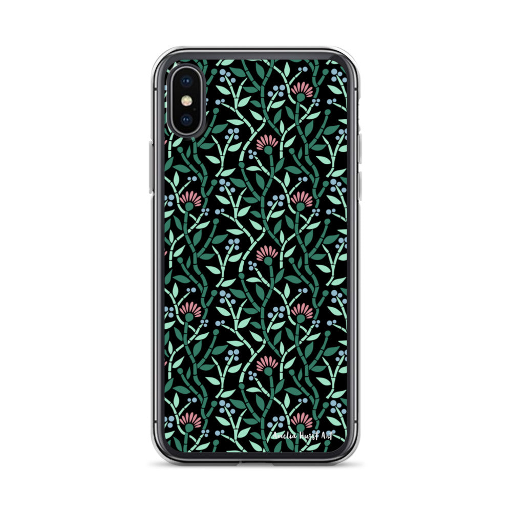 Une Coque pour iPhone avec motif florale de chardons, différents modèles disponibles Amelia Hurst Art