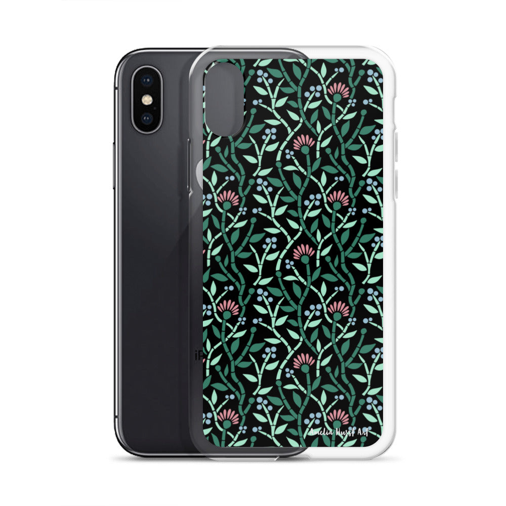 Une Coque pour iPhone avec motif florale de chardons, différents modèles disponibles Amelia Hurst Art