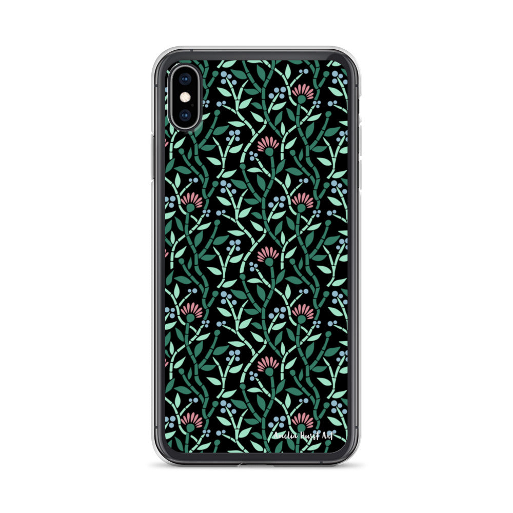 Une Coque pour iPhone avec motif florale de chardons, différents modèles disponibles Amelia Hurst Art