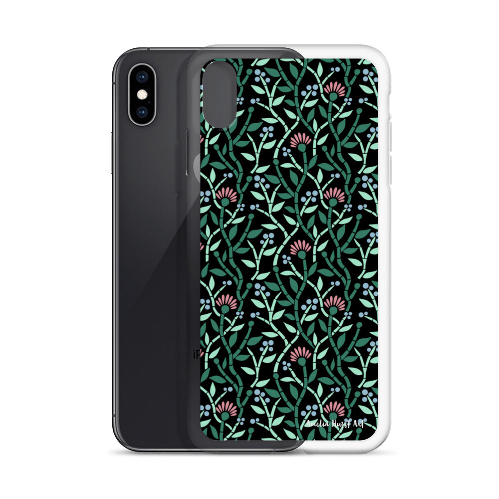 Une Coque pour iPhone avec motif florale de chardons, différents modèles disponibles Amelia Hurst Art