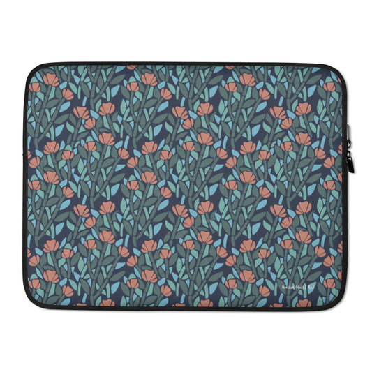 Une Housse Pour Ordinateur Portable avec motifs coquelicots Amelia Hurst Art