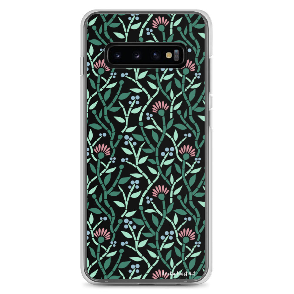 Une Coque Samsung avec motifs floral de chardons, différents modèles disponible Amelia Hurst Art