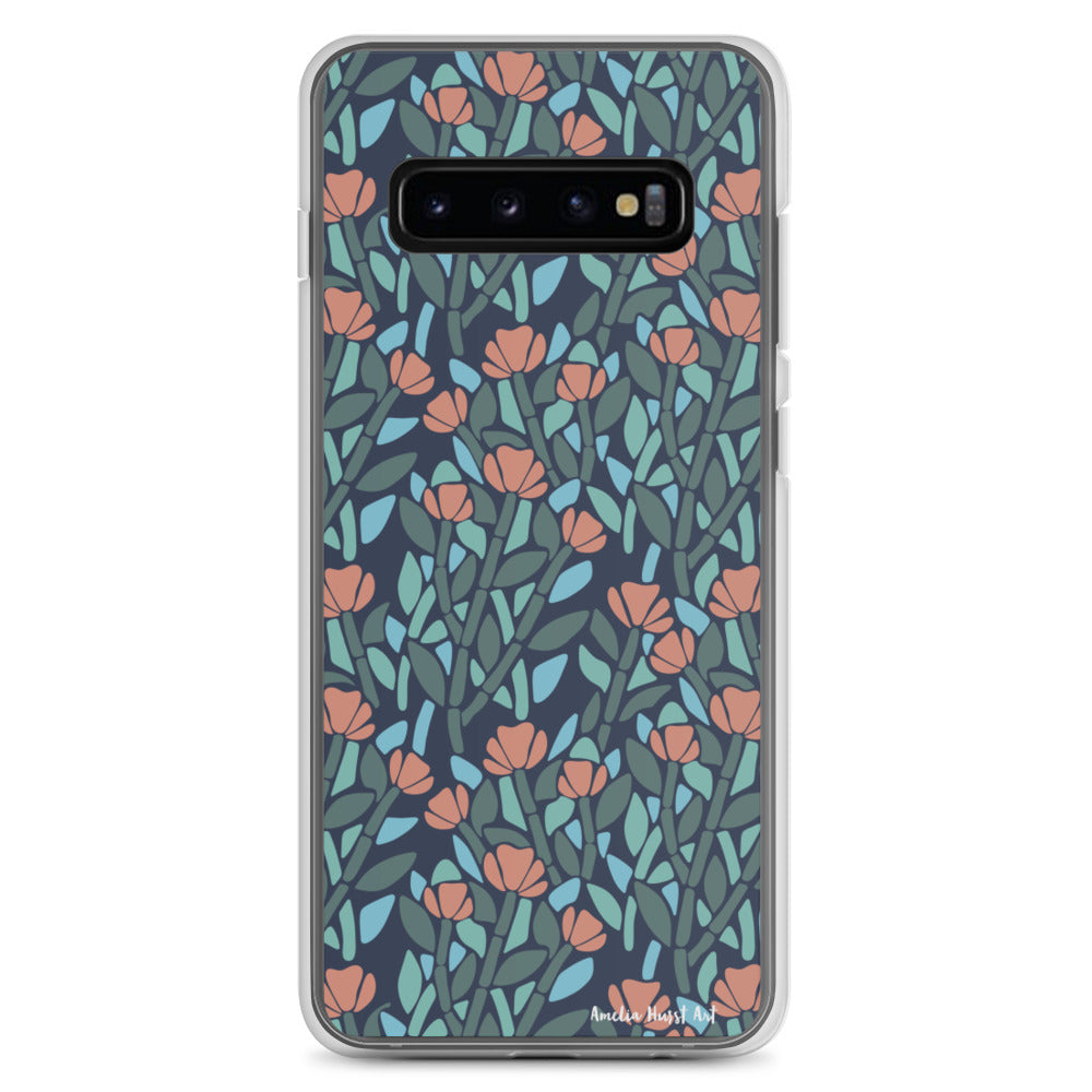 Une Coque Samsung avec motif de coquelicots floral, différents modèles disponibles Amelia Hurst Art