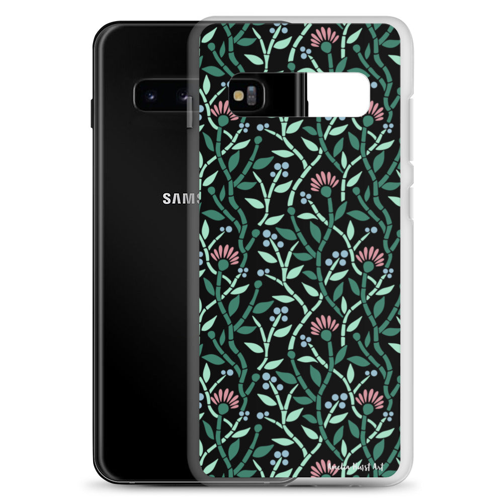 Une Coque Samsung avec motifs floral de chardons, différents modèles disponible Amelia Hurst Art