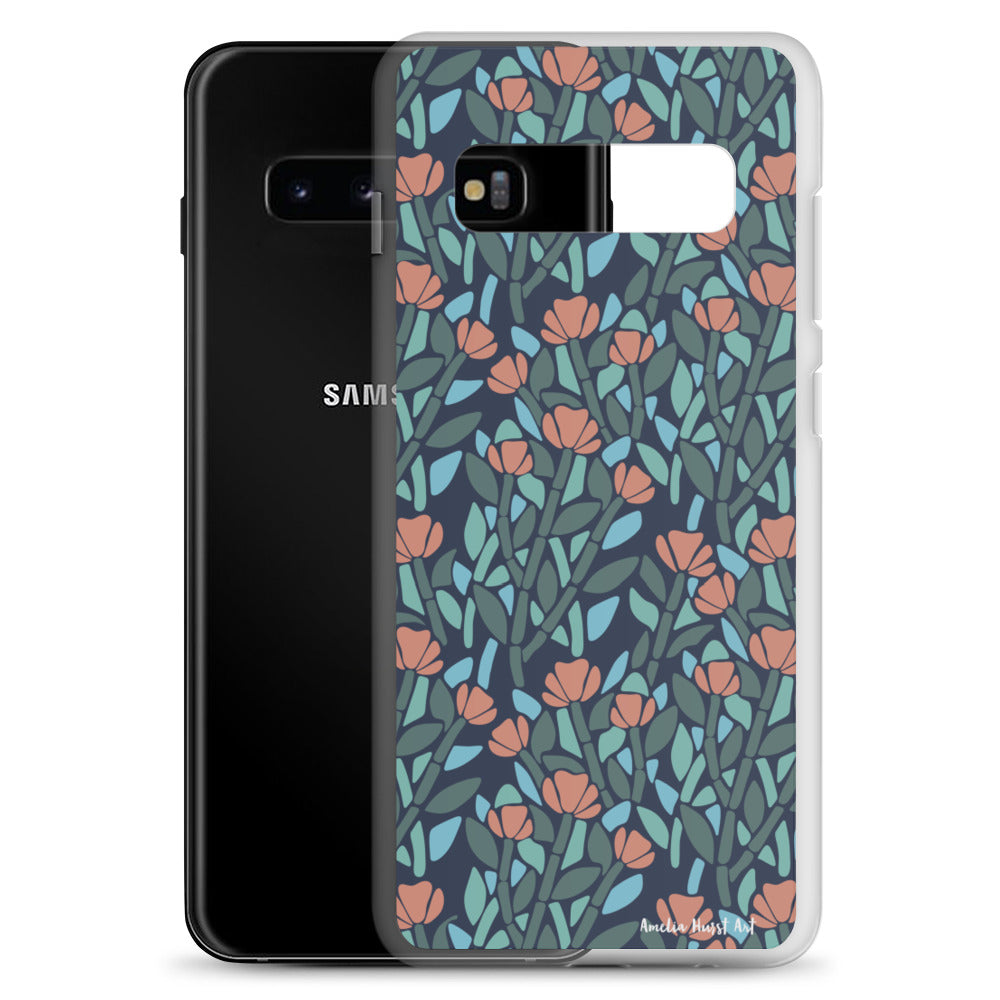 Une Coque Samsung avec motif de coquelicots floral, différents modèles disponibles Amelia Hurst Art