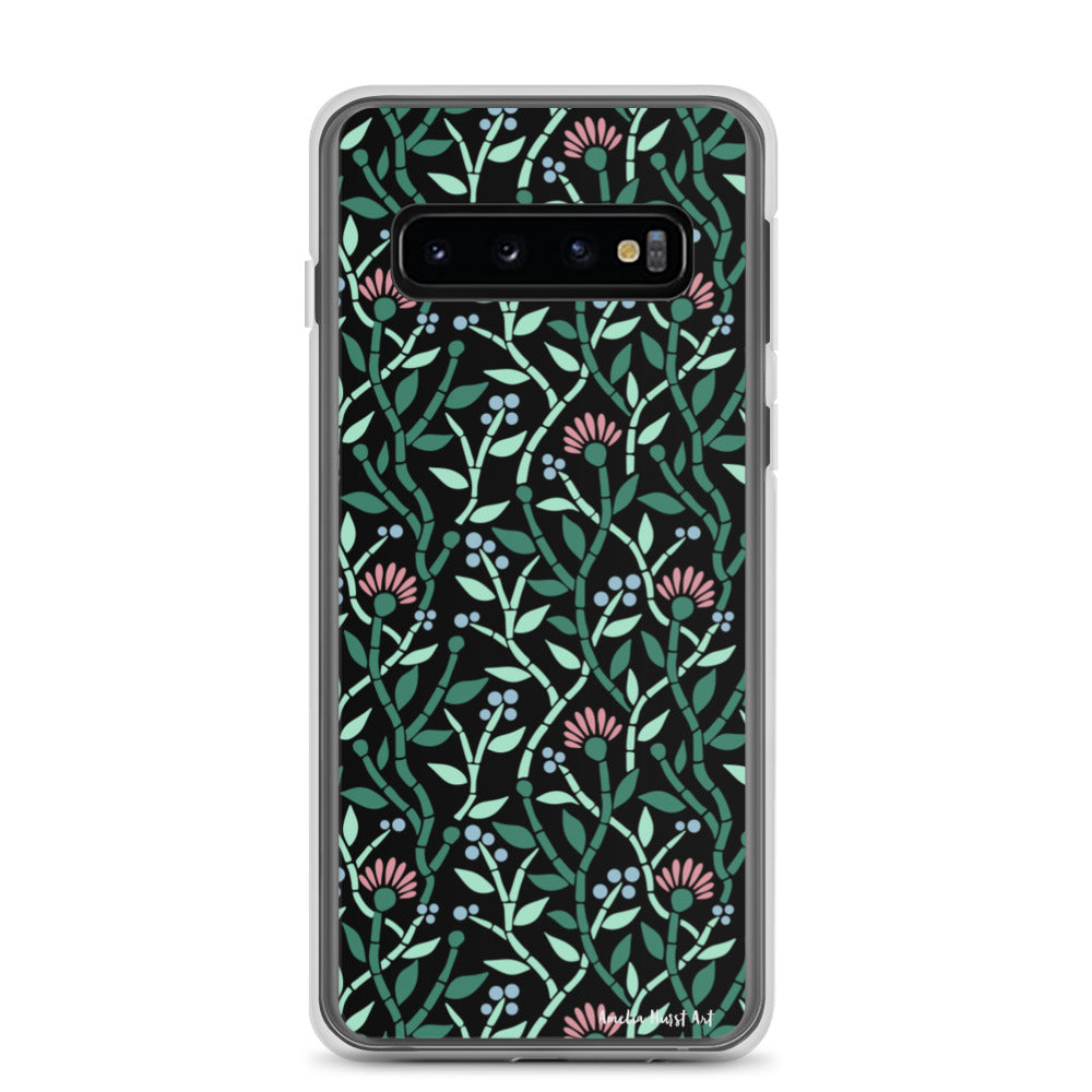 Une Coque Samsung avec motifs floral de chardons, différents modèles disponible Amelia Hurst Art