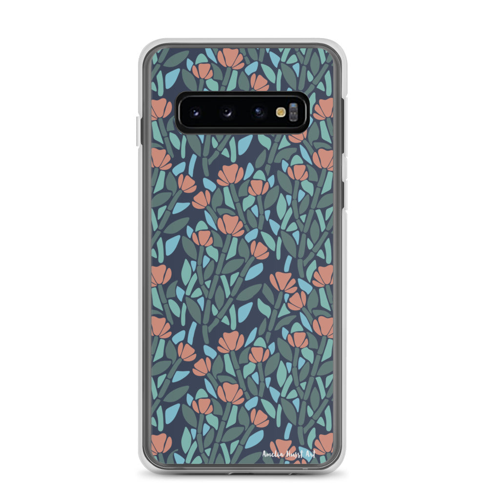 Une Coque Samsung avec motif de coquelicots floral, différents modèles disponibles Amelia Hurst Art