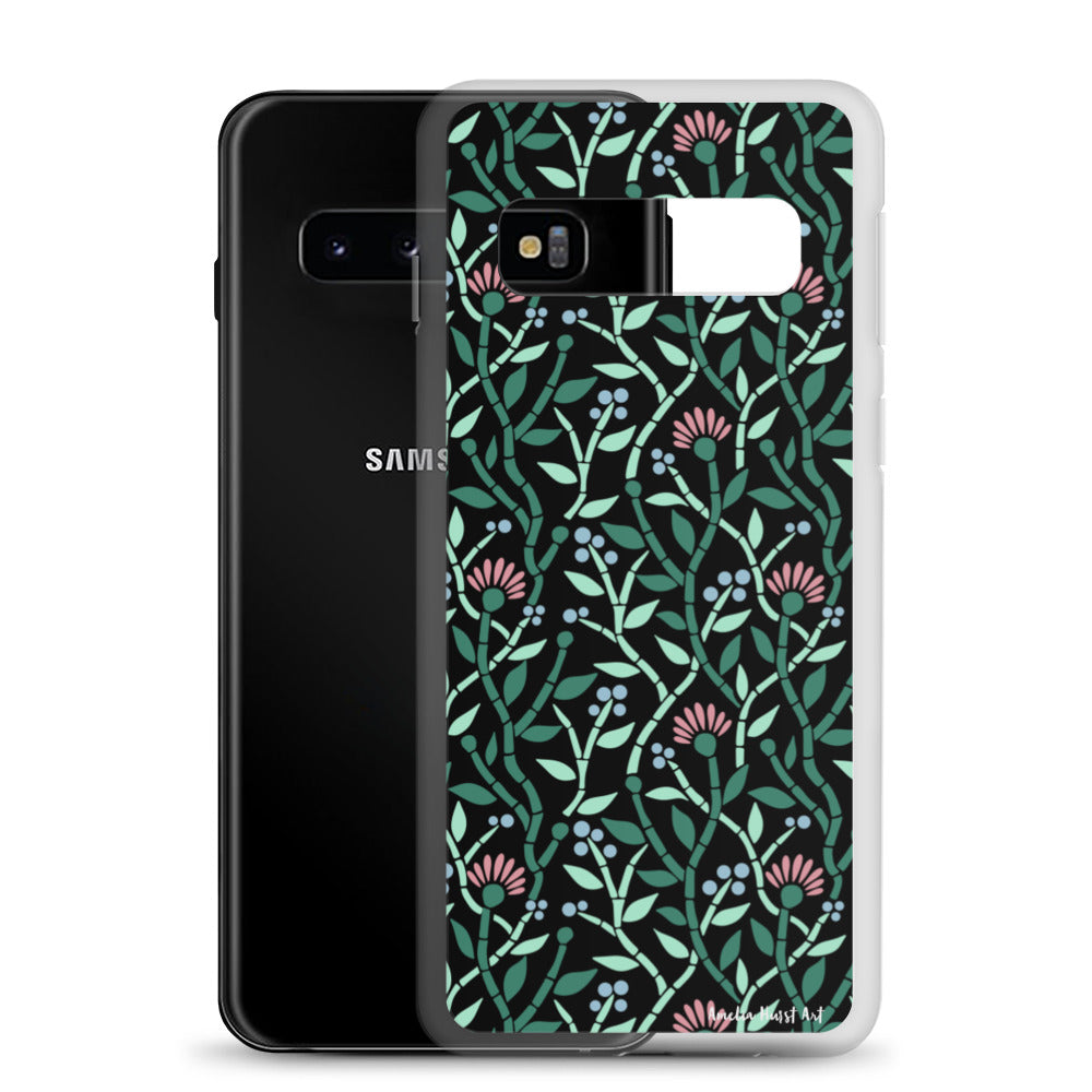 Une Coque Samsung avec motifs floral de chardons, différents modèles disponible Amelia Hurst Art