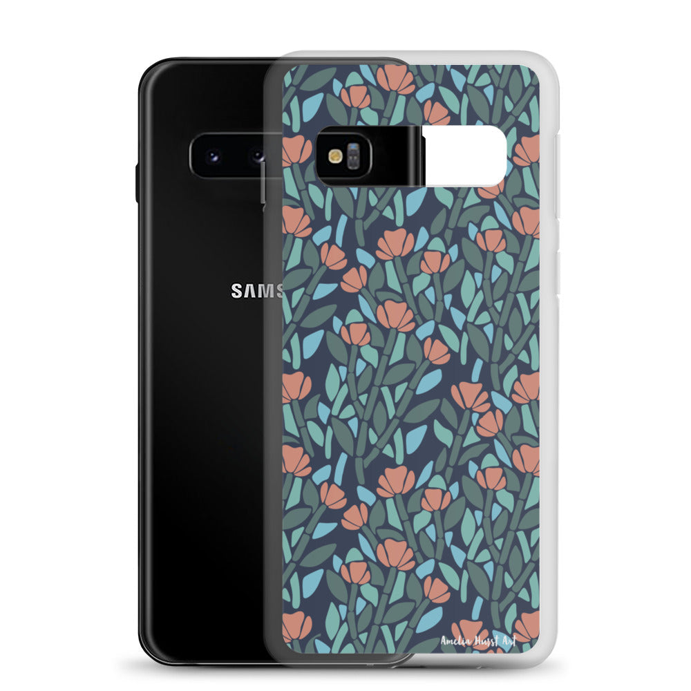 Une Coque Samsung avec motif de coquelicots floral, différents modèles disponibles Amelia Hurst Art