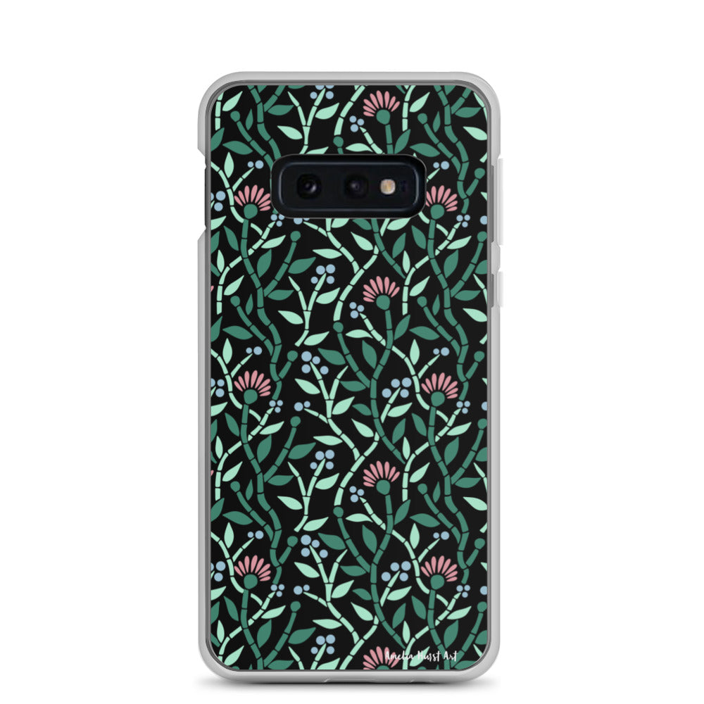 Une Coque Samsung avec motifs floral de chardons, différents modèles disponible Amelia Hurst Art