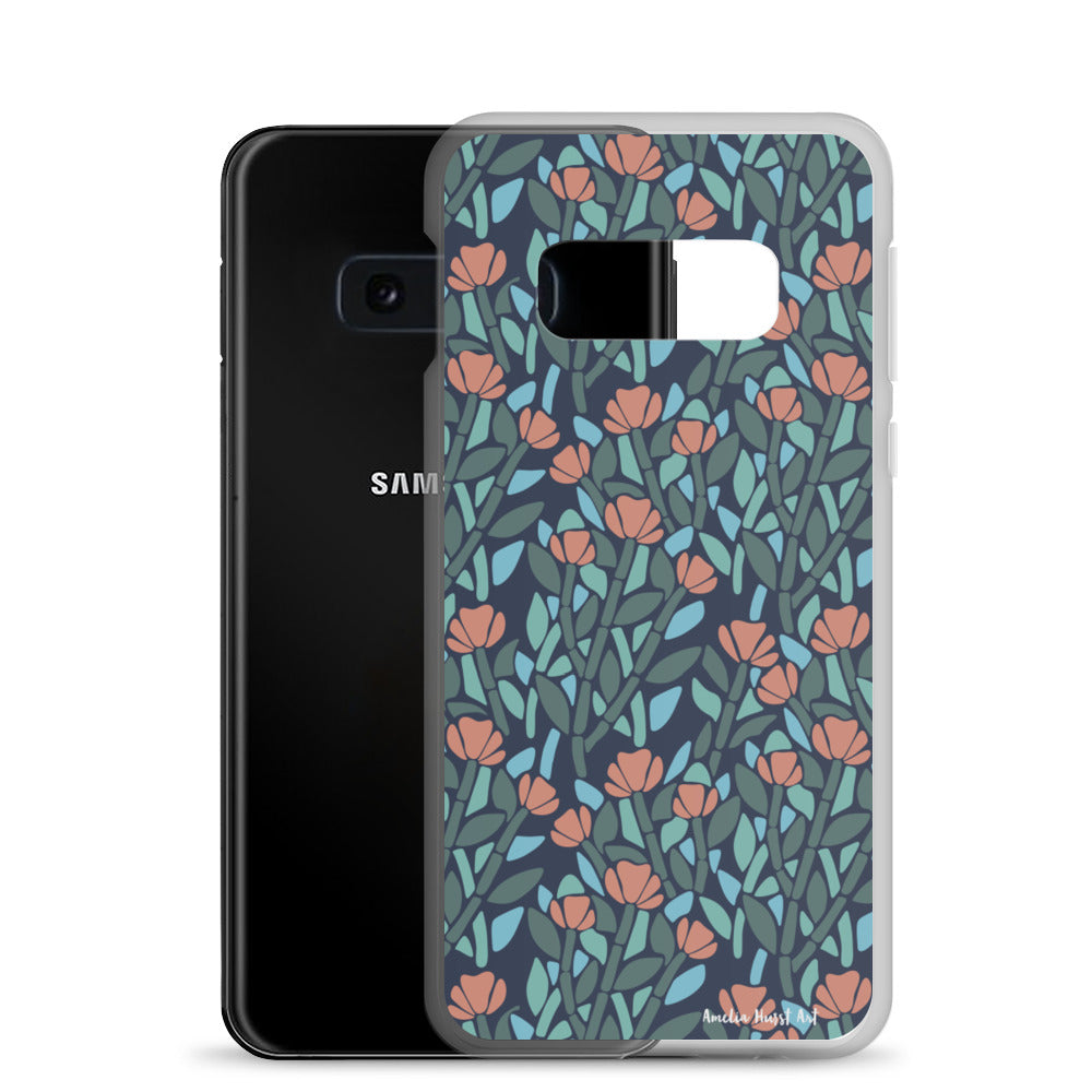 Une Coque Samsung avec motif de coquelicots floral, différents modèles disponibles Amelia Hurst Art