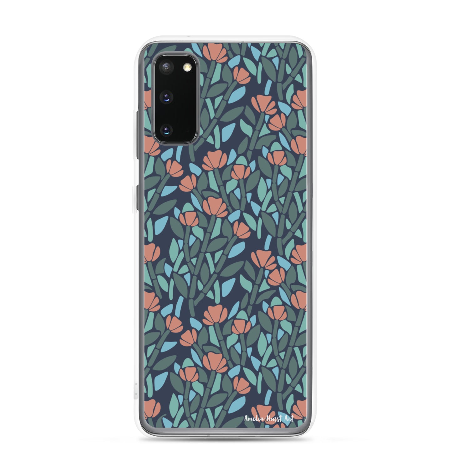 Une Coque Samsung avec motif de coquelicots floral, différents modèles disponibles Amelia Hurst Art