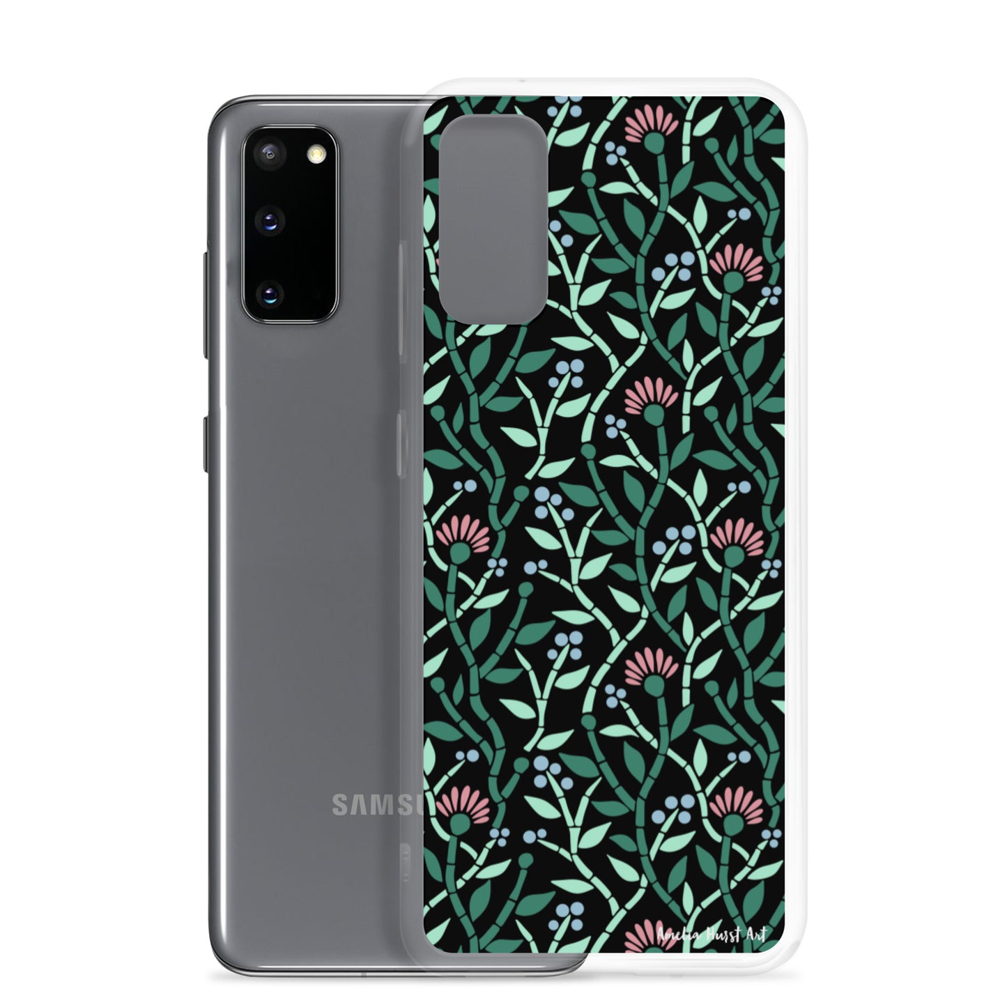 Une Coque Samsung avec motifs floral de chardons, différents modèles disponible Amelia Hurst Art