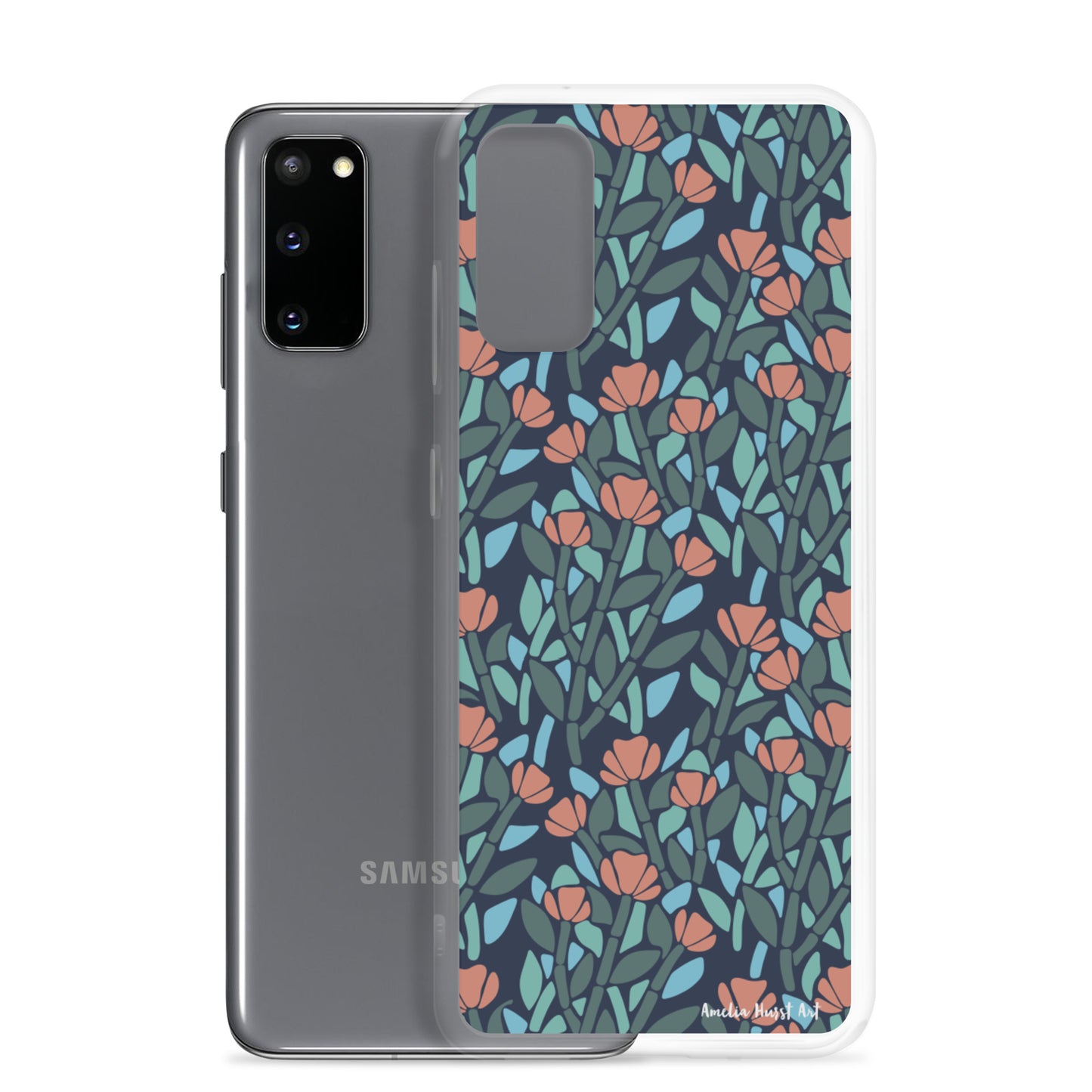 Une Coque Samsung avec motif de coquelicots floral, différents modèles disponibles Amelia Hurst Art