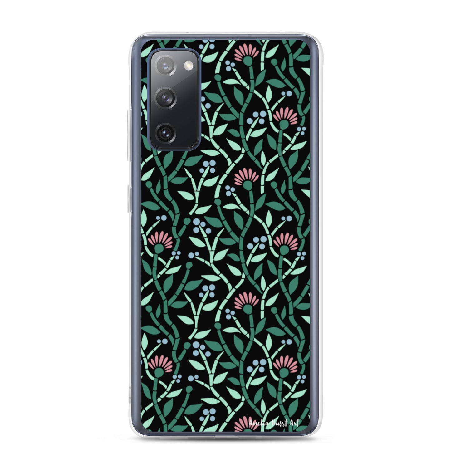 Une Coque Samsung avec motifs floral de chardons, différents modèles disponible Amelia Hurst Art