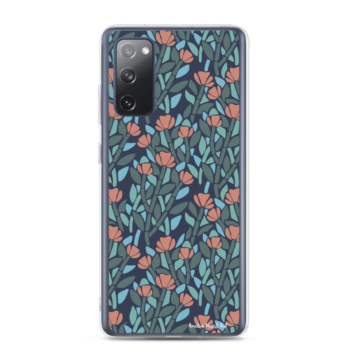 Une Coque Samsung avec motif de coquelicots floral, différents modèles disponibles Amelia Hurst Art