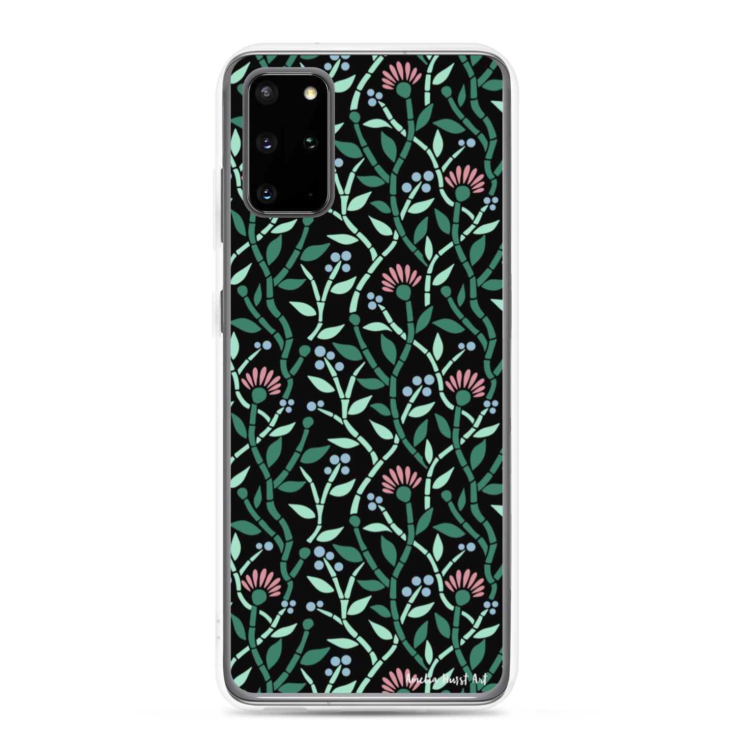 Une Coque Samsung avec motifs floral de chardons, différents modèles disponible Amelia Hurst Art