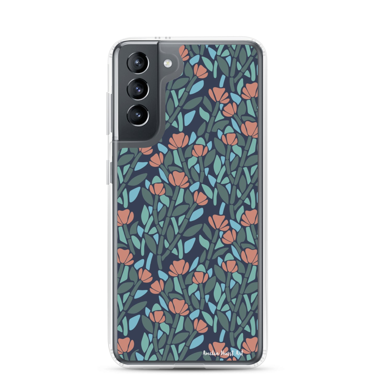 Une Coque Samsung avec motif de coquelicots floral, différents modèles disponibles Amelia Hurst Art