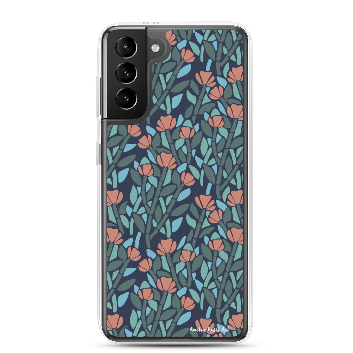 Une Coque Samsung avec motif de coquelicots floral, différents modèles disponibles Amelia Hurst Art