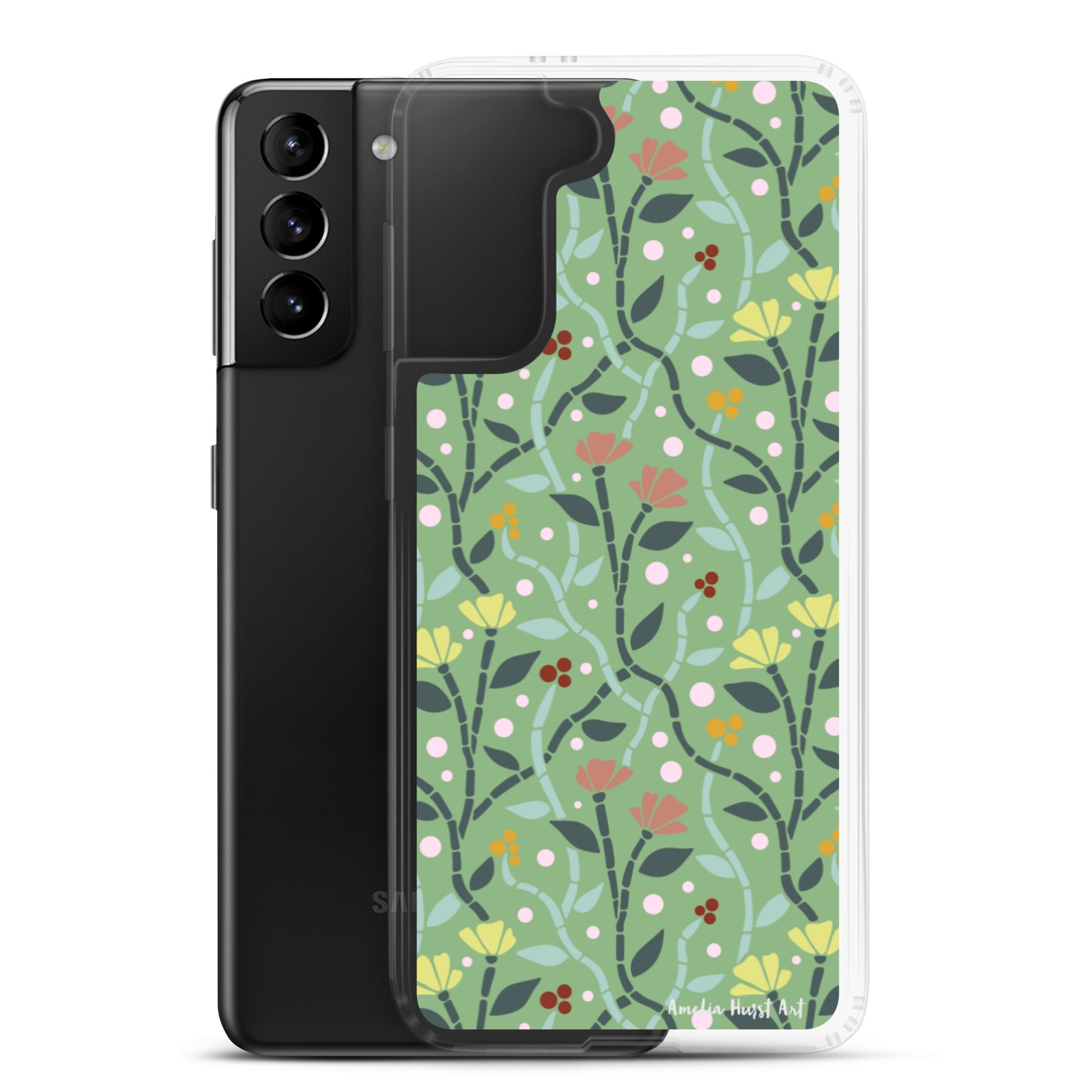 Une Coque Samsung avec motif coquelicots, différents modèles disponibles Amelia Hurst Art