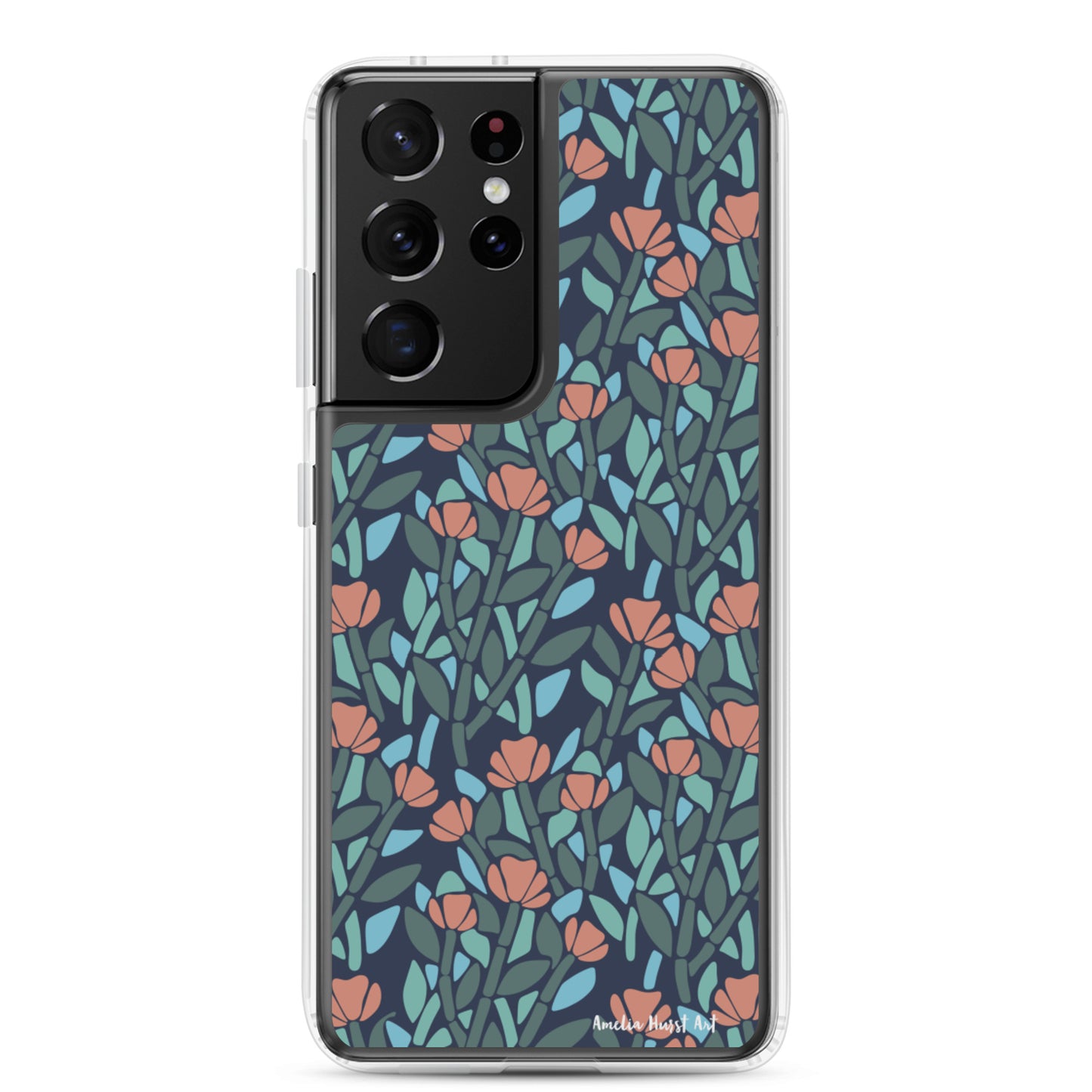 Une Coque Samsung avec motif de coquelicots floral, différents modèles disponibles Amelia Hurst Art