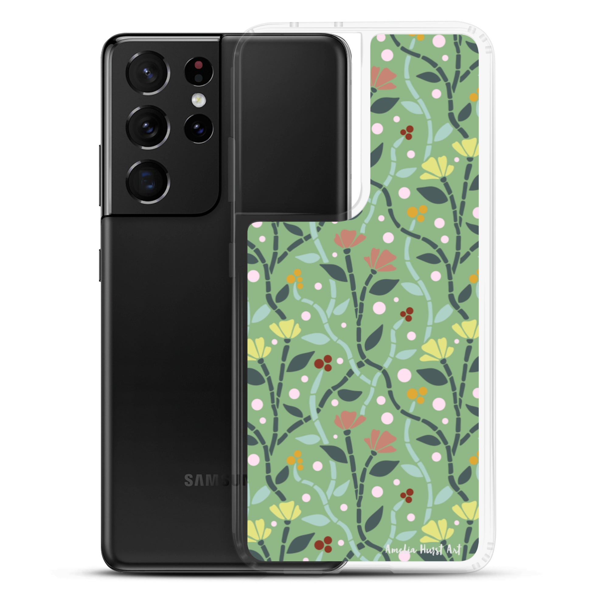 Une Coque Samsung avec motif coquelicots, différents modèles disponibles Amelia Hurst Art