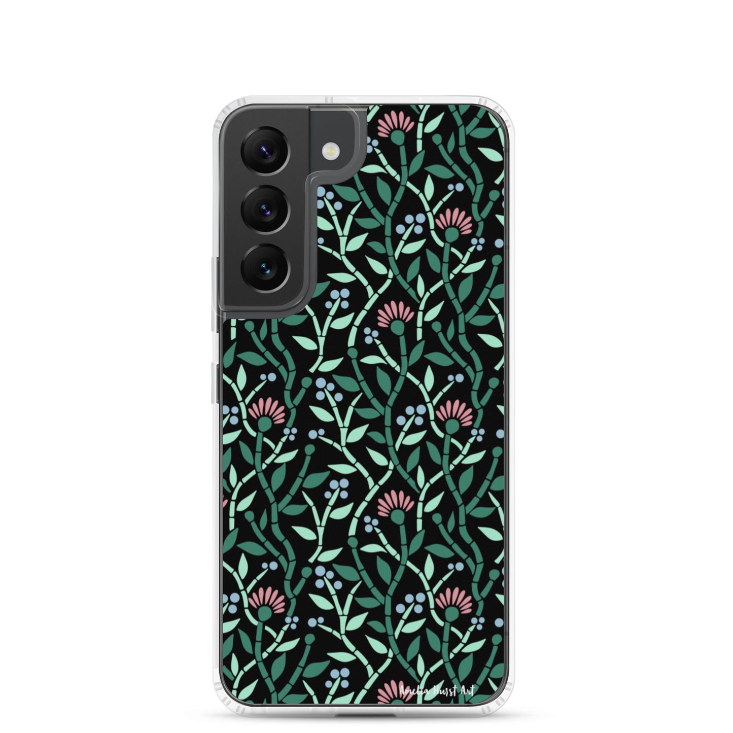 Une Coque Samsung avec motifs floral de chardons, différents modèles disponible Amelia Hurst Art